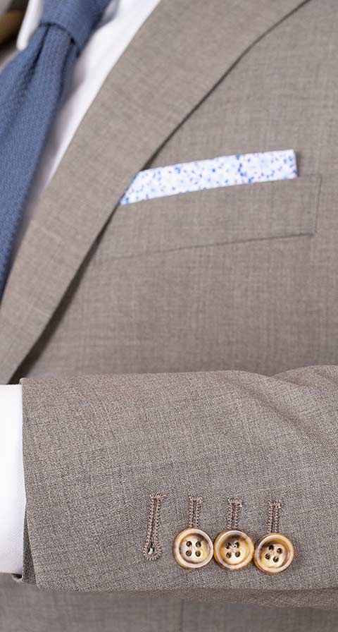 Tropical Rustic Taupe Suit