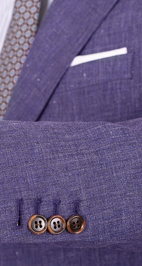 Denim Blue Linen Suit
