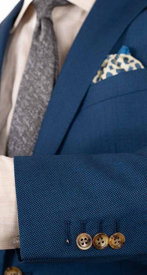 Teal Birdseye Suit