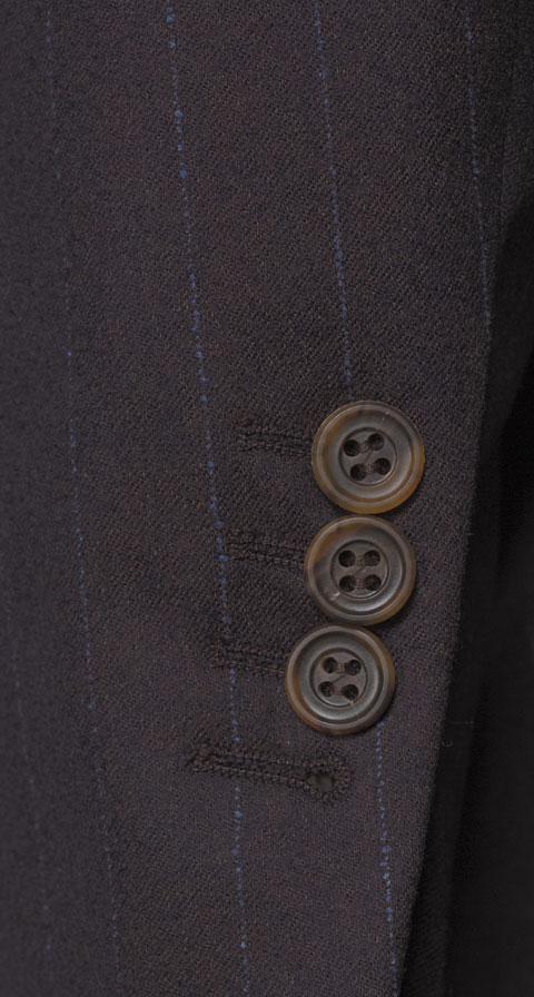 Blue Stripe Brown Suit