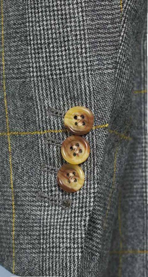 Grey Plaid With Yellow Overcheck Suit