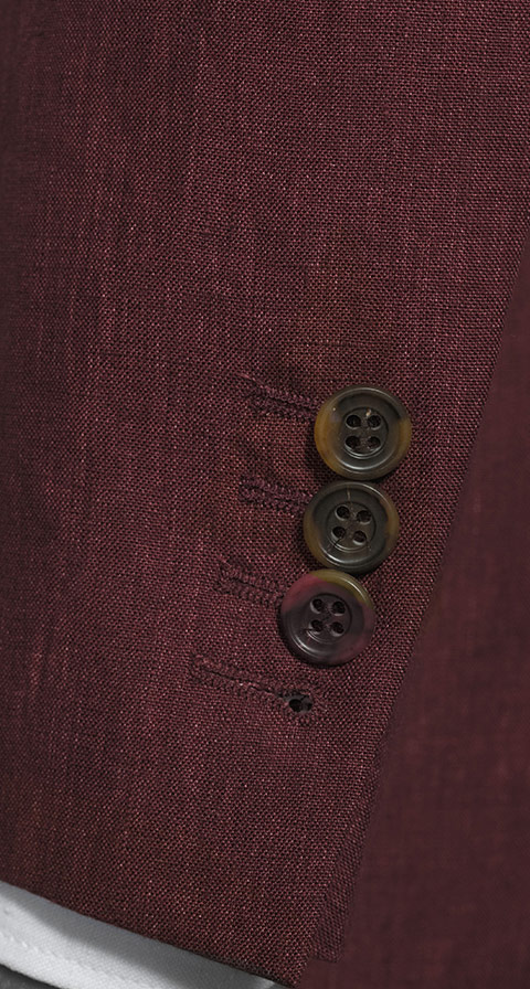 Intense Ruby Red Linen Suit