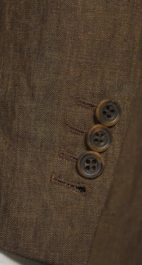 Natural Brown Linen Suit