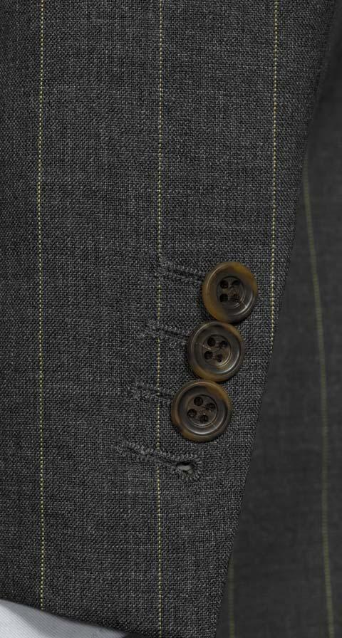 Tropical Rustic Yellow Stripe Grey Suit