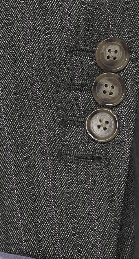 Lavender Stripe Grey Mouline Suit