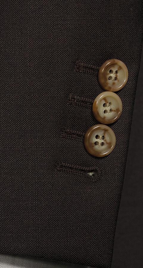 Solid Chocolate Brown Wool & Mohair Suit