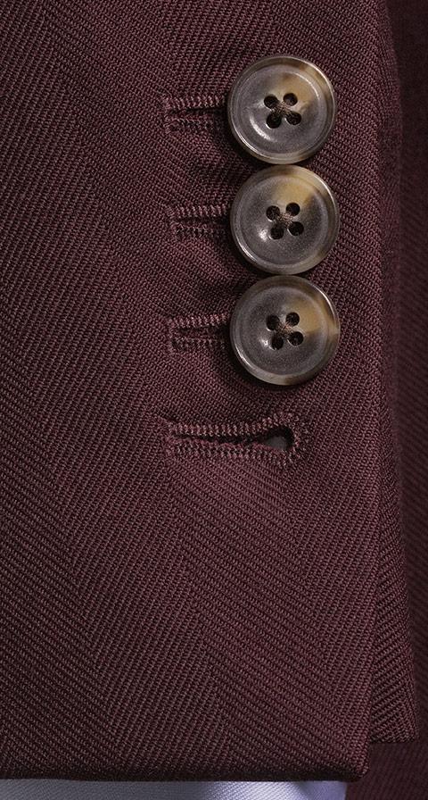 Burgundy Herringbone Suit