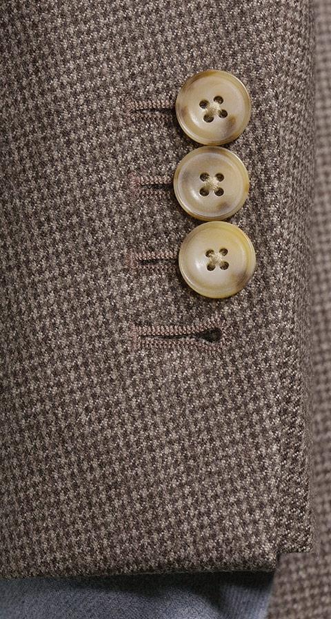 Light Brown Houndstooth Flannel Suit