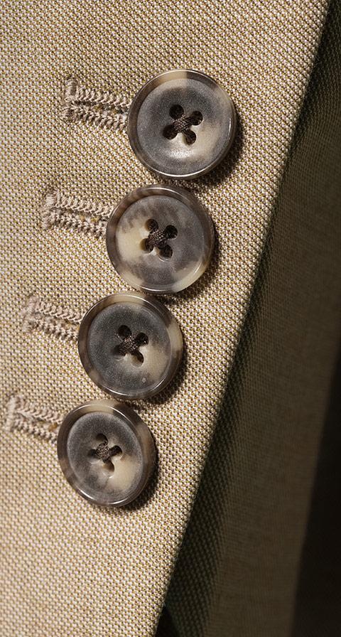 Beige Pick & Pick Natural Bi-Stretch Suit