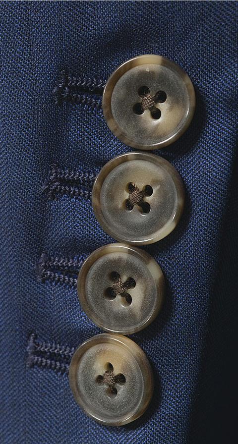 Navy Blue Wool & Silk Suit