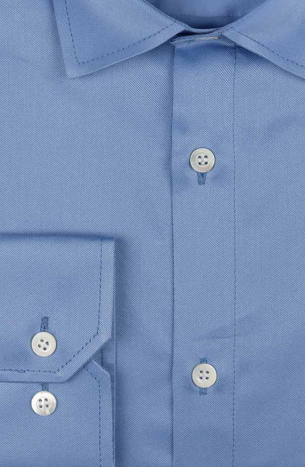 Blue Cotton Twill Shirt