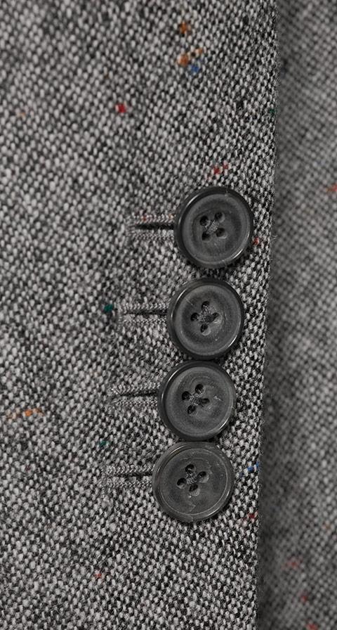 Grey Donegal Tweed Wool & Cashmere Suit