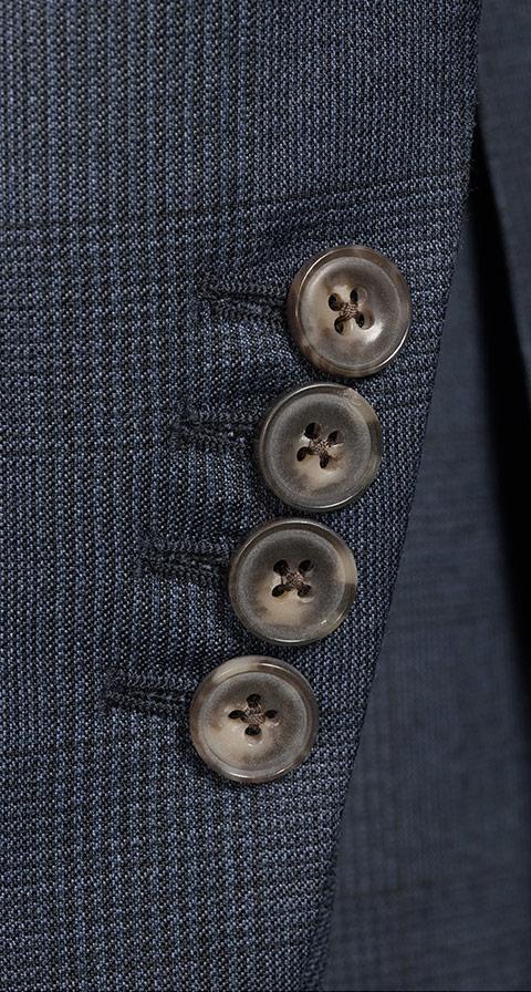 Navy Plaid 21 Micron Wool Suit
