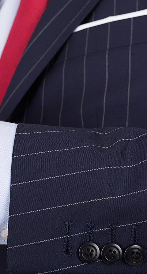Vendetta Premium Navy Chalkstripe Suit