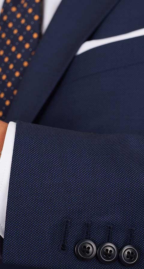 Vendetta Premium Navy Birdseye Suit