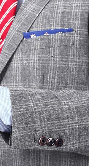 Grey Check Wool & Linen Suit