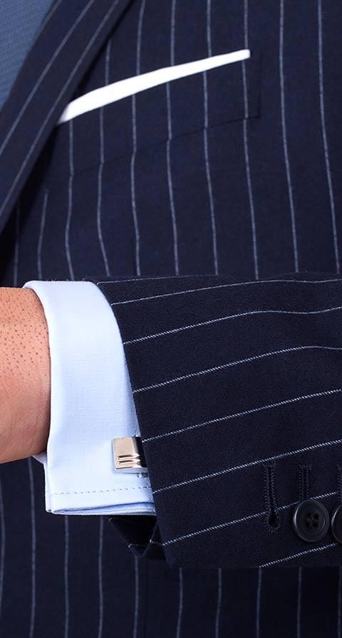 Navy Chalk Stripe Suit