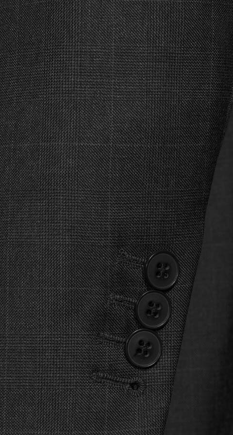 Premium Charcoal Plaid Suit