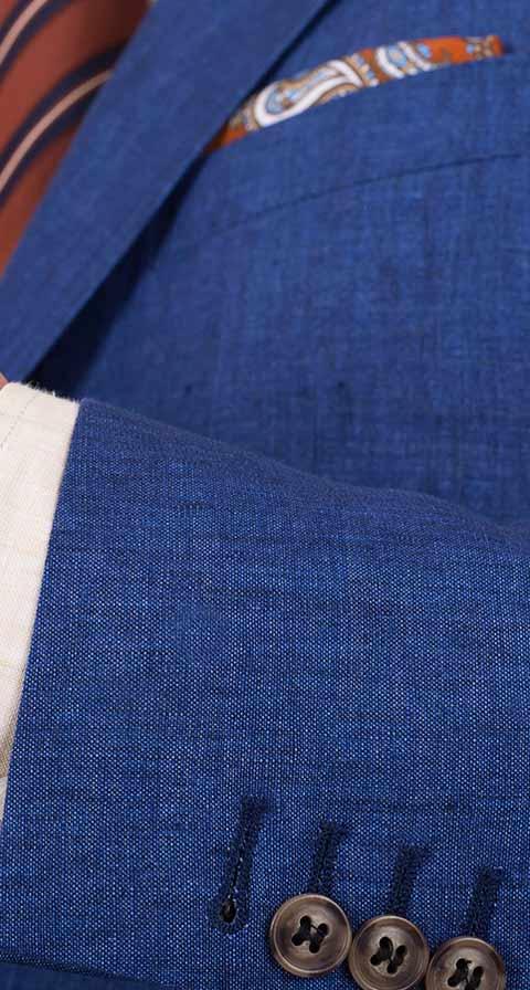 Intense Blue Linen Suit