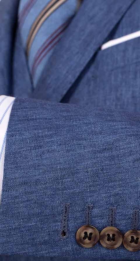 Sky Blue Linen Suit
