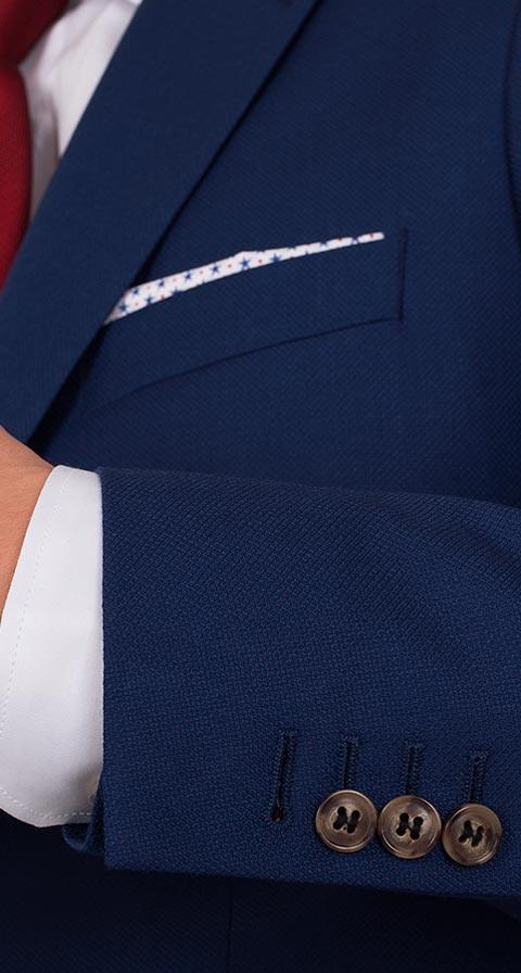 Hopsack Blue Suit