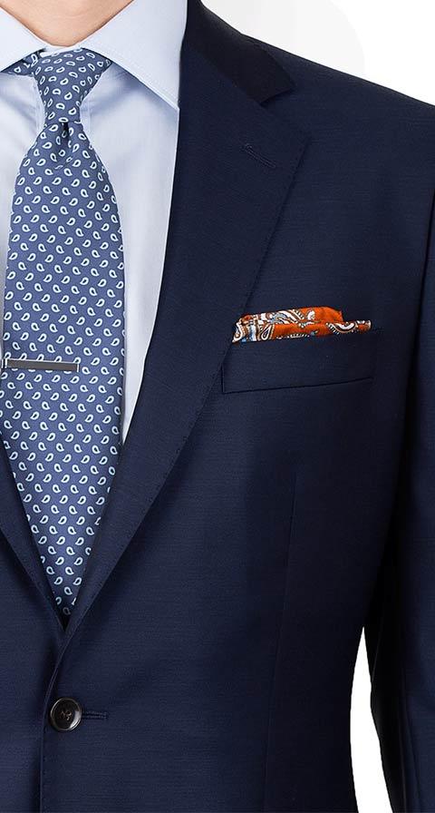 THE W. Suit in Solid Deep Blue Wool