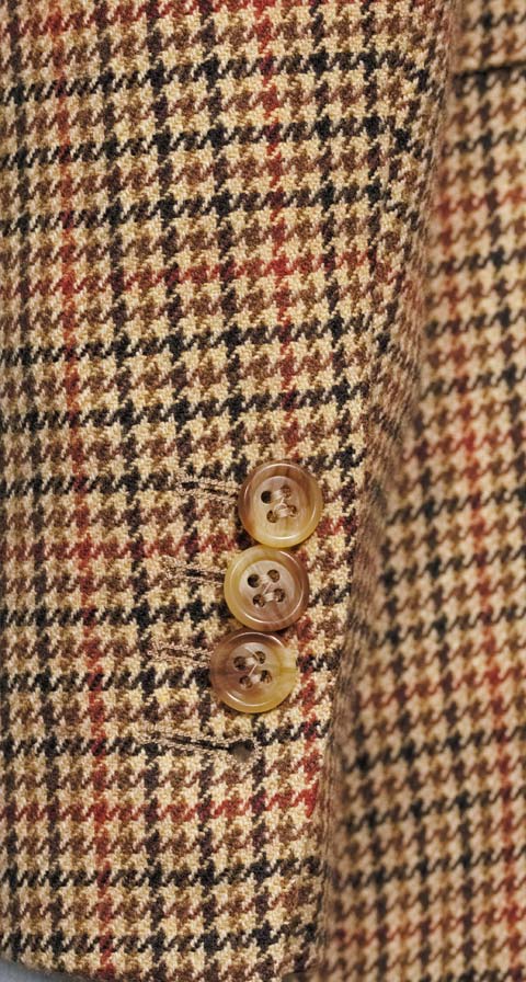 Light Brown Check Wool & Cashmere Suit