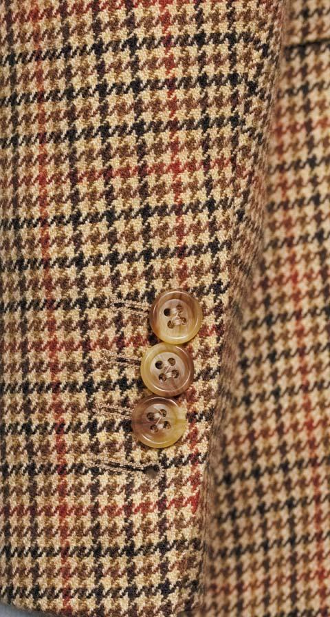 Light Brown Check Wool & Cashmere Suit