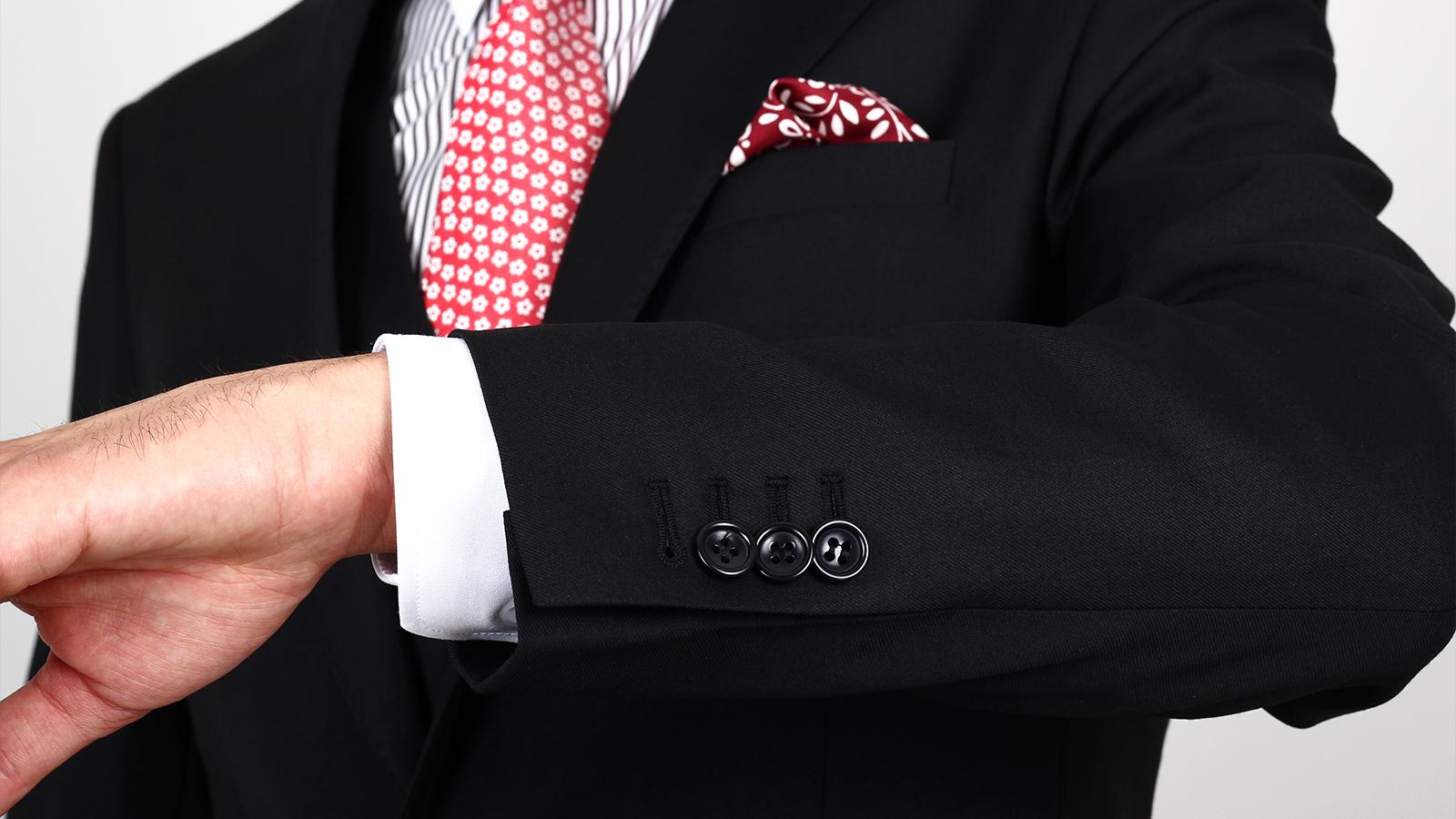 Essential Black 3 Piece Suit in Italian Wool - slider image 2