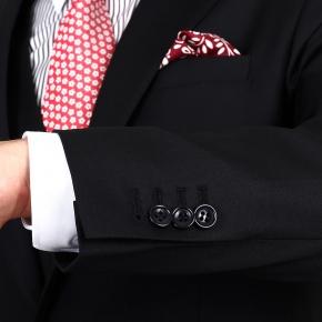 Essential Black 3 Piece Suit in Italian Wool - thumbnail image 2