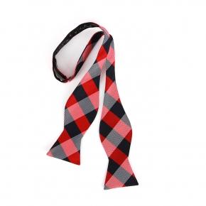Red & Navy Self-Tie Bow-Tie - 2