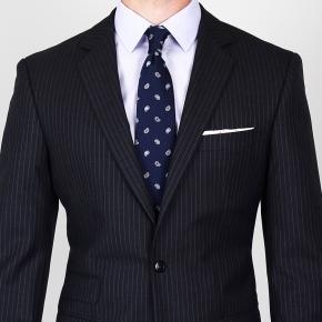 Vendetta Premium Purple Pinstripe Charcoal Suit - thumbnail image 1