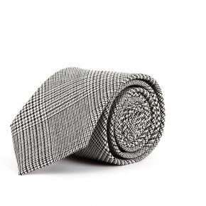 Grey Plaid Tie - 0