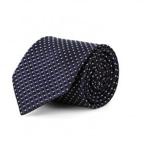 Navy Patterned Tie - 0