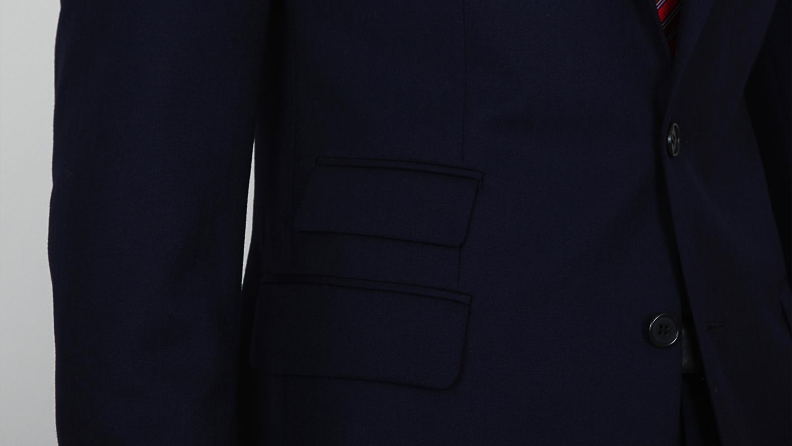 Navy Herringbone Suit in English Wool - slider image 4
