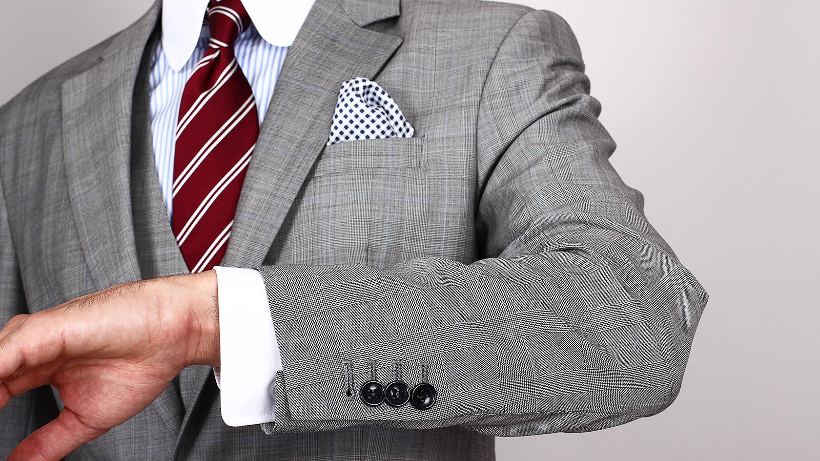Light Grey Plaid Suit - slider image 4