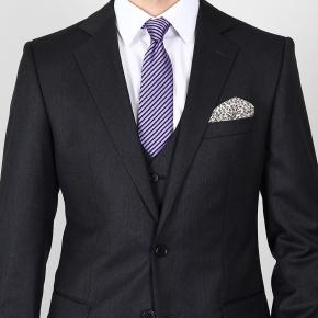 Premium Dark Grey Fine Herringbone Suit - 2