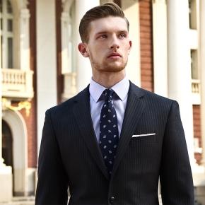 Vendetta Premium Purple Pinstripe Charcoal Suit - thumbnail image 2