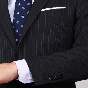 Vendetta Premium Purple Pinstripe Charcoal Suit - thumbnail image 3