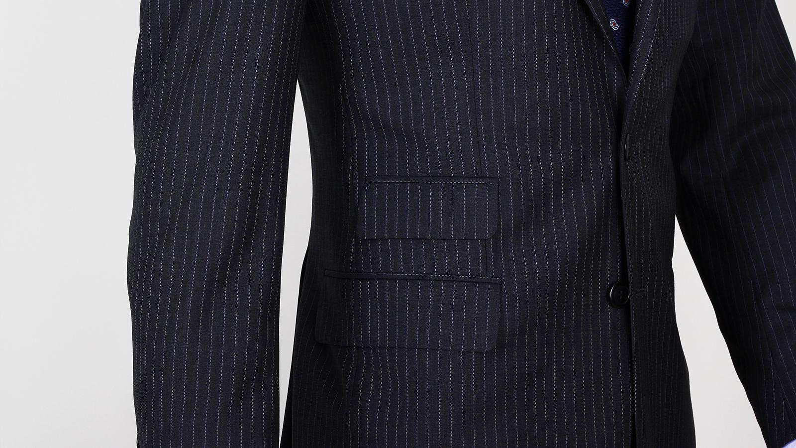 Vendetta Premium Purple Pinstripe Charcoal Suit - slider image 5