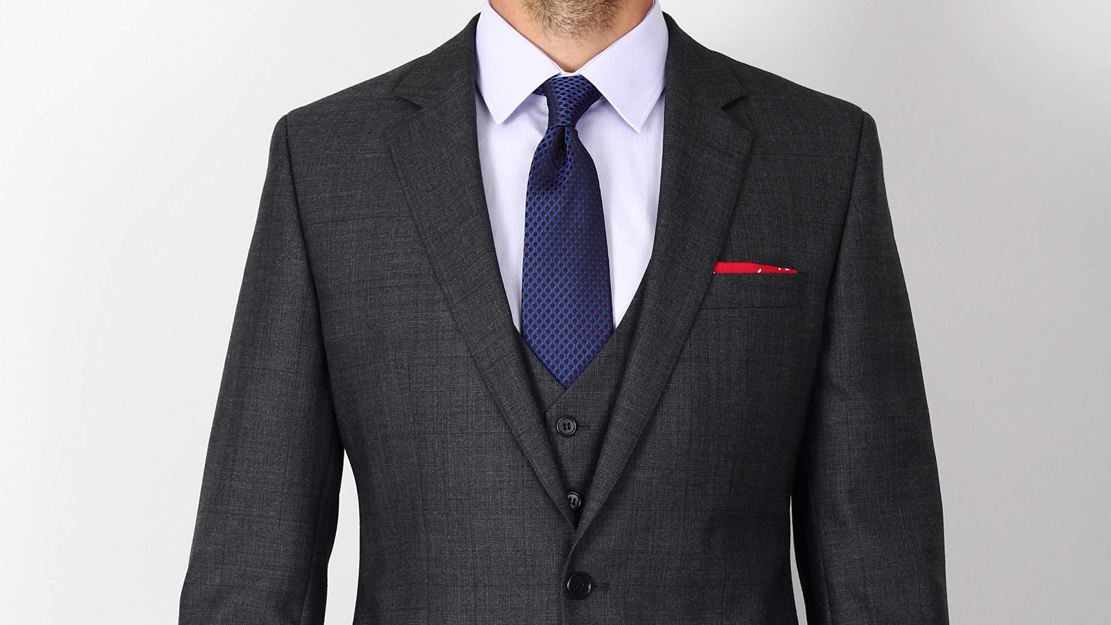 Charcoal Plaid Suit in English Wool - slider image 3