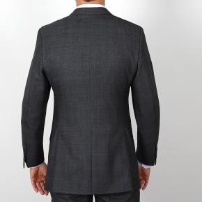 Charcoal Plaid Suit in English Wool - 3