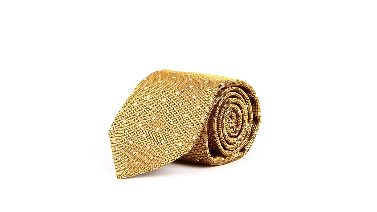 Gold Italian 100% Silk Tie - slider image 1