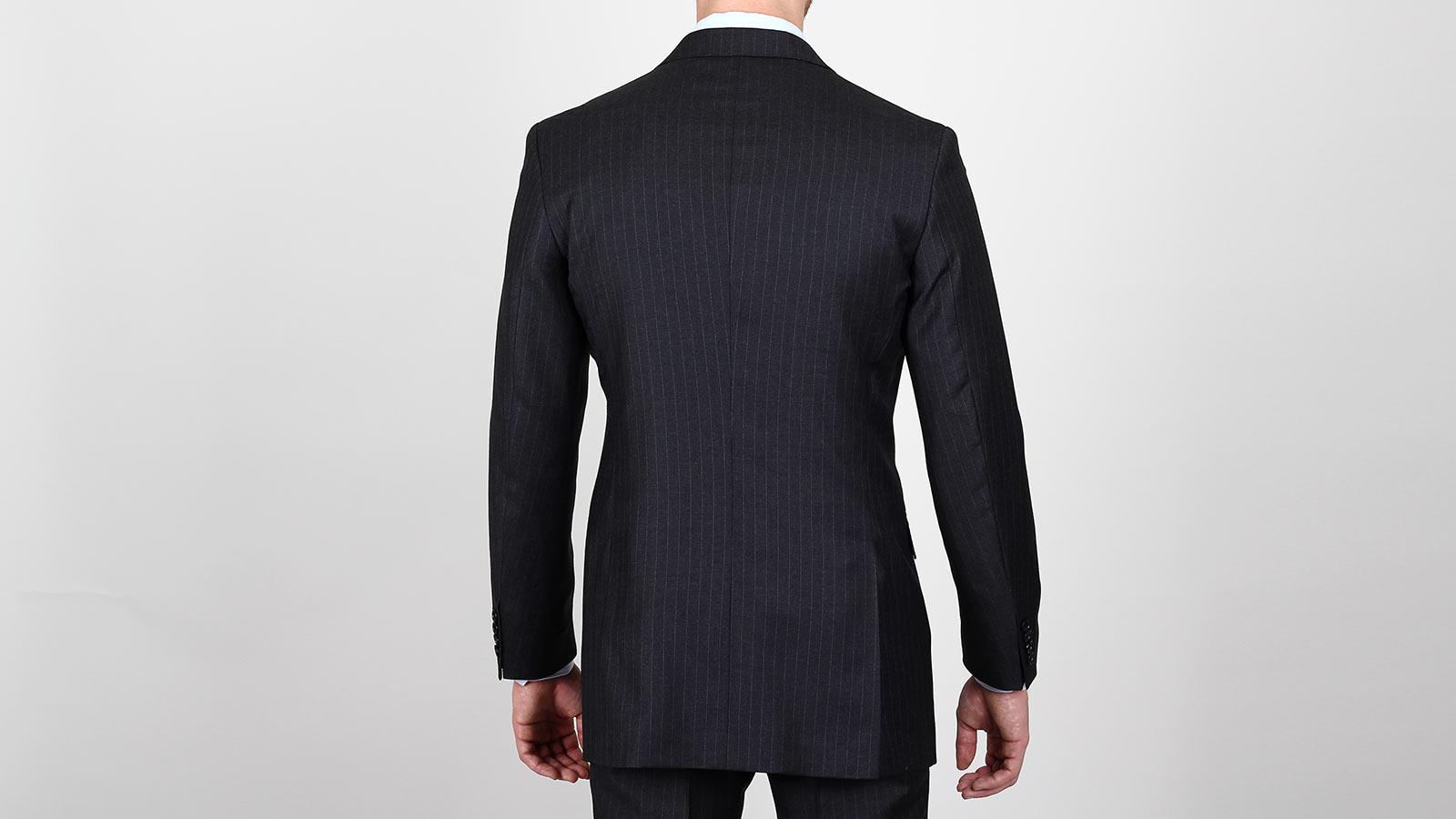 Essential Charcoal Pinstripe Suit in Italian Wool Oliver Wicks