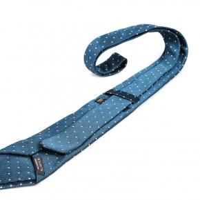 Blue-Green Dotted Italian 100% Silk Tie - 0