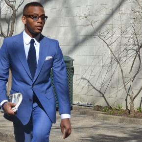 Men's Style Pro Sky Blue Suit - 3