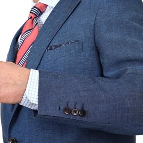 Sky Blue Wool & Linen Suit - 0