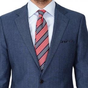 Sky Blue Wool & Linen Suit - 1
