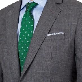 Grey Plaid 3 Piece Suit - 0