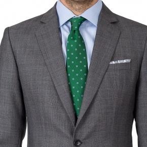 Grey Plaid 3 Piece Suit - 1